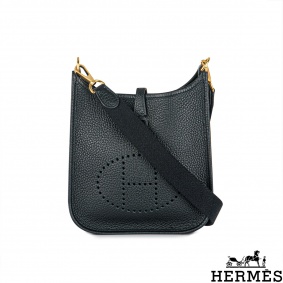 Herms Mini Evelyne 16cm Amazone Taurillon Clemence GHW